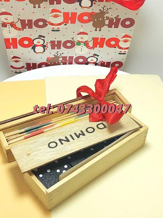 Pachet Cadou Gift  Joc Marocoo mikadoSi Domino  Transport Gratu