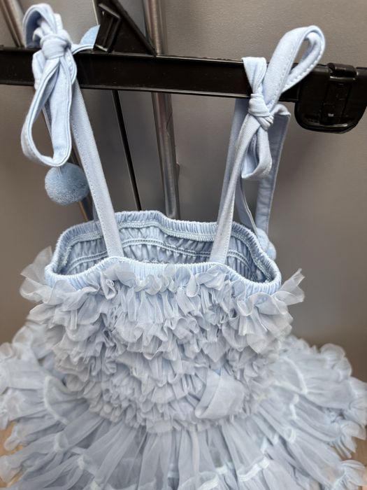 Официална рокля в бледо синьо 92-98