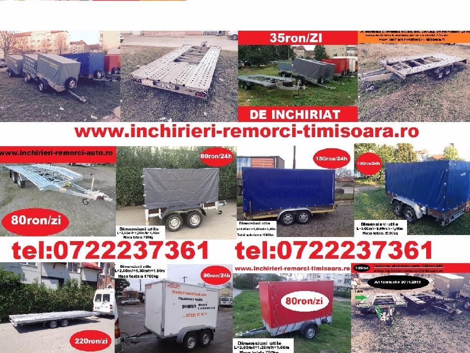 Inchirieri remorci si platforme auto 75 ron/zi
