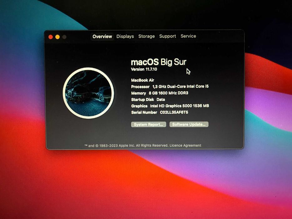 MacBook Air 13" Mid 2013-i5-8 GB RAM-128 GB SSD - много добра батерия