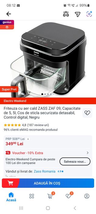 Friteuza cu aer cald Zass