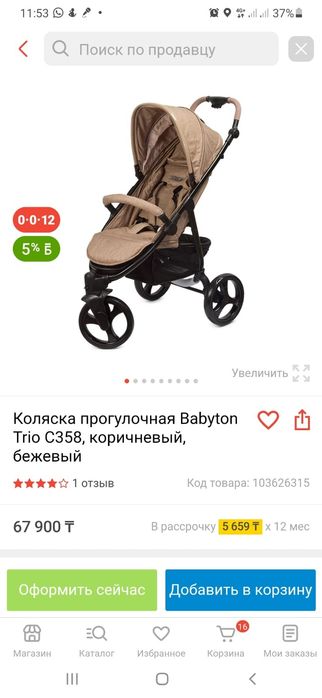 Коляска детская Babyton
