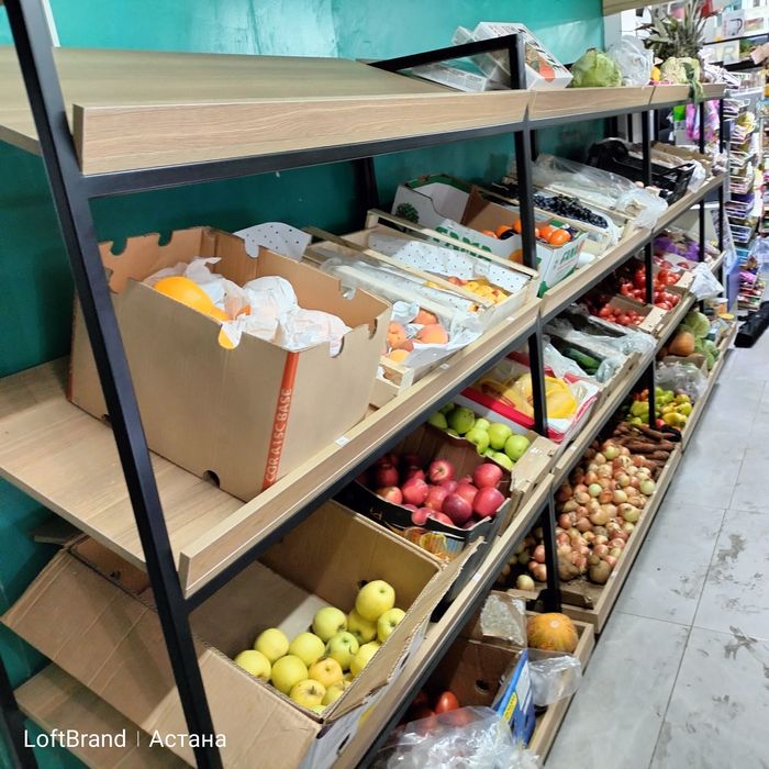 Изготовление полок для овощного магазина. Лофт