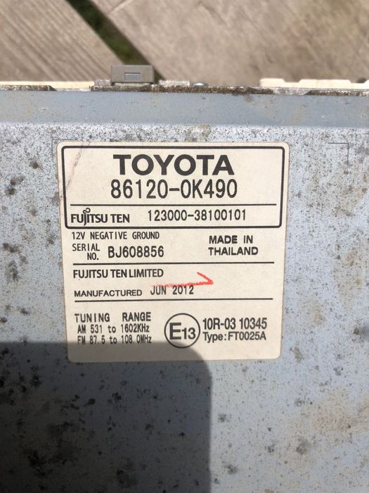 Продам магнитола tayoto