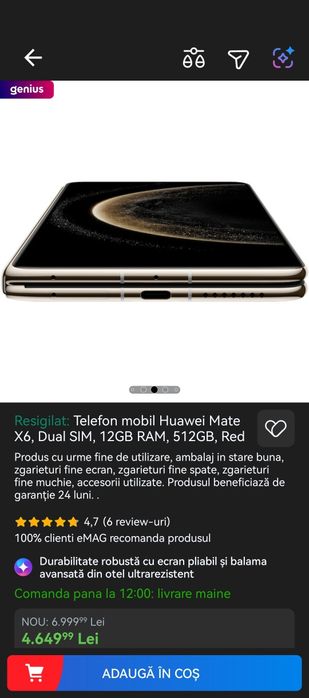 Huawei Mate X6 Black Neverlock 512 Gb mem  12 Gm ram
