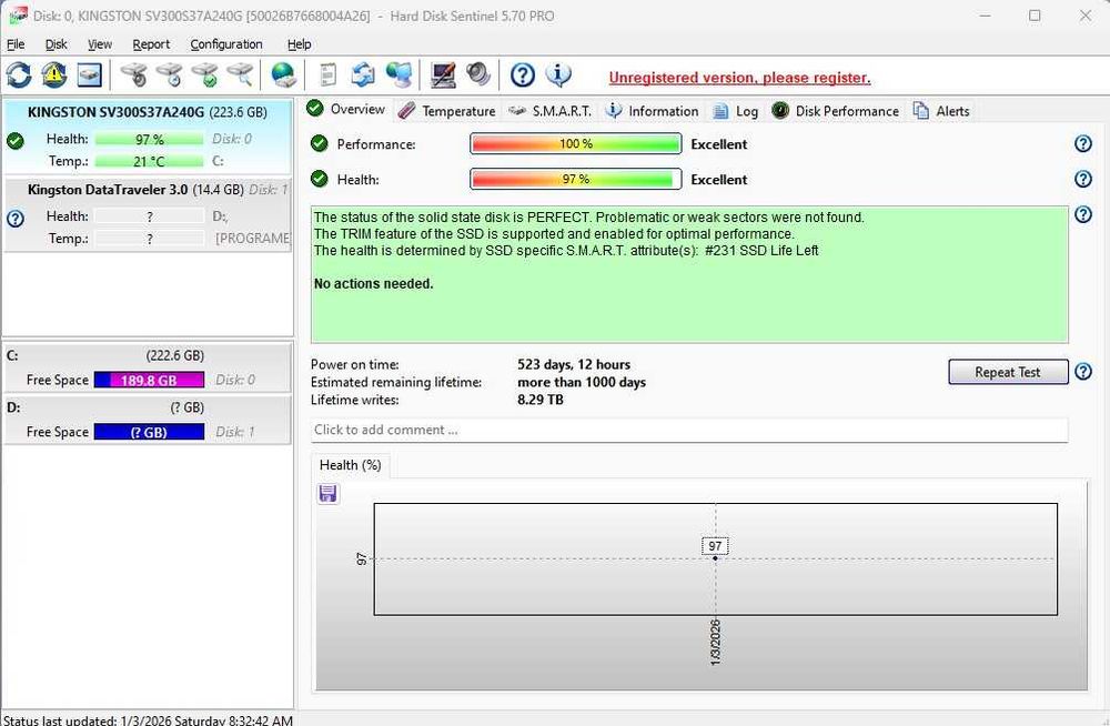 SSD Kingston SSDNow V300 240 GB SATA-III 2.5 inch.