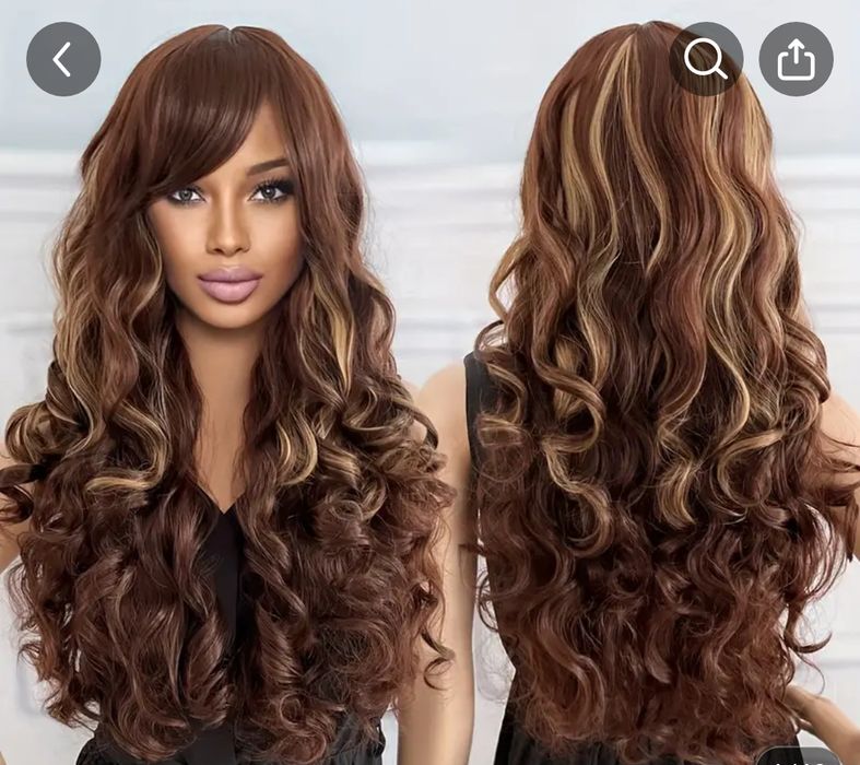 Новый парик вьющийся,длинный.