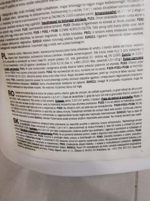 Vopsea superlavabila silicatica pentru interior Bamit KlimaColor 14 l