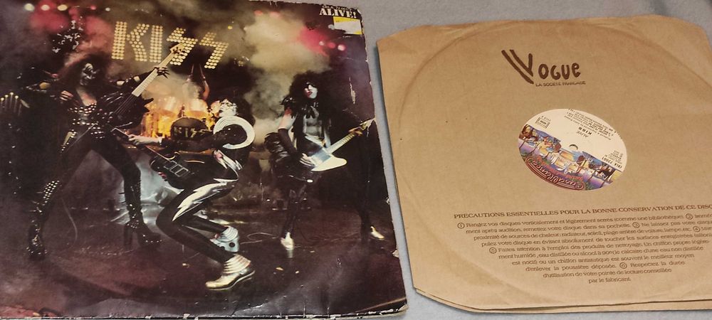 2 viniluri KISS ALIVE - 1975  - pt. colectionari 180 ron