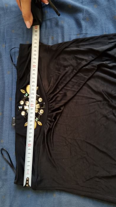 Top negru Mango fara bretele