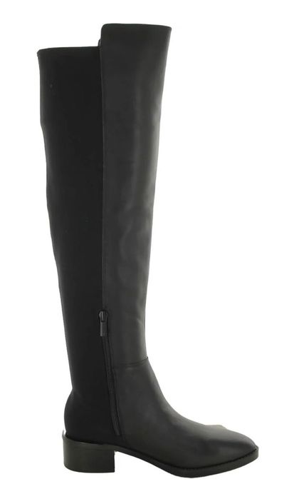 Дамски кожени ботуши над коляното Calvin Klein от смесена медия