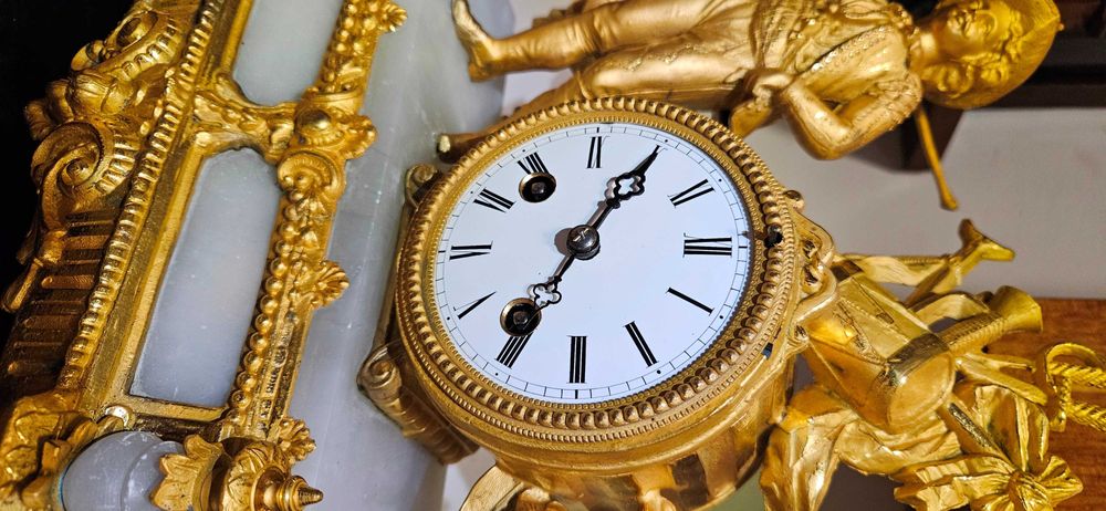 Ceas de semineu cu pendul  anii 1870 - 1880