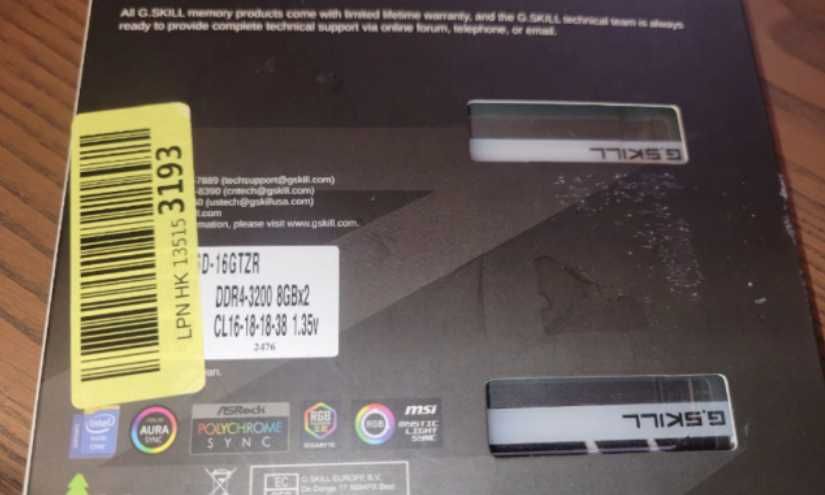 Рам памет G.SKILL Trident Z RGB 8GB DDR4 3200MHz