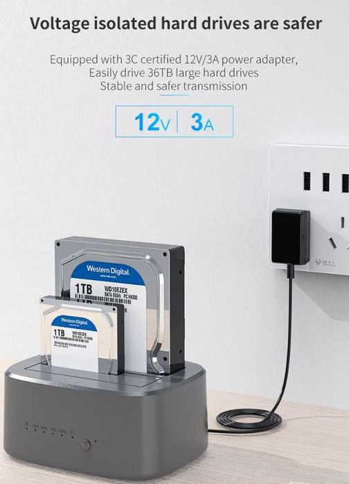 Новая док-станция на 2 отсека. USB 3.0. - оригинал - с гарантией