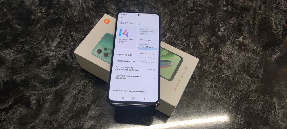 Xiaomi redmi note 12    128гб. Памет
