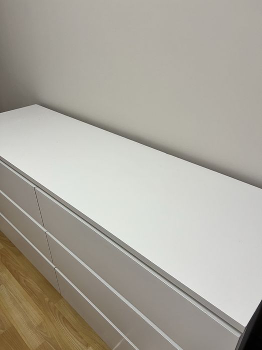 ИКЕА Malm скрин 6 чекмеджета бял