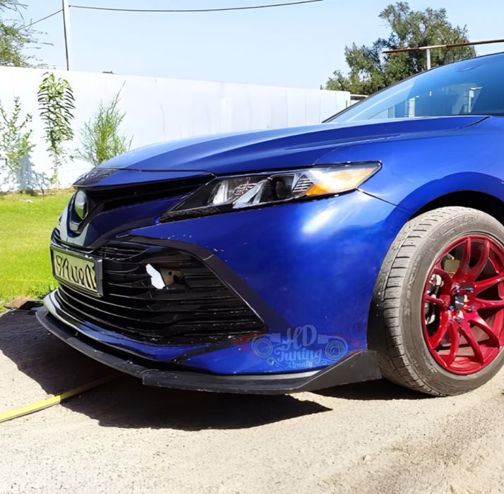 Губа на передний бампер Camry 70