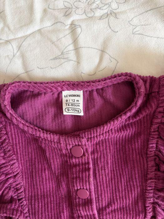 Нарядное платье для девочки (плотный хлопок) 9-12 мес