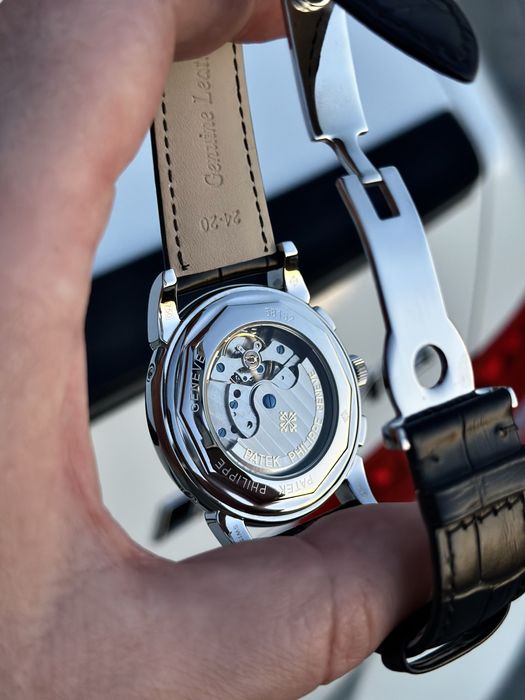 patek philippe gray dial steel