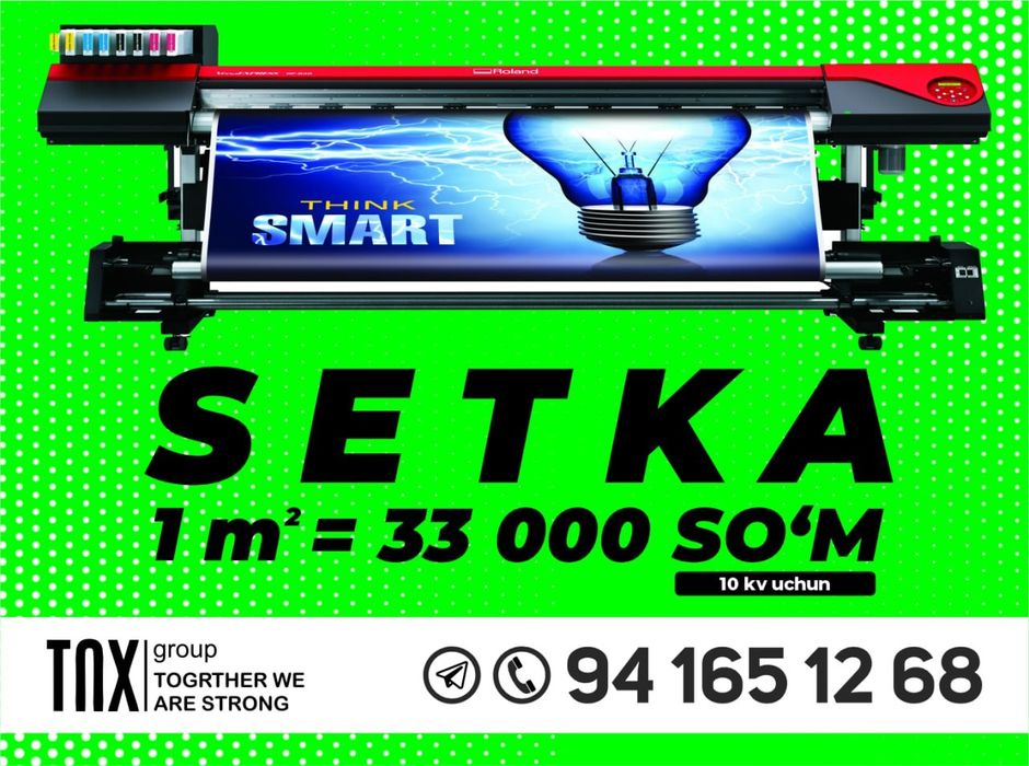 Banner, arakal, setka, bek print pechat xizmati.