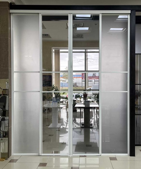 Перегородки межкомнатные из стекла