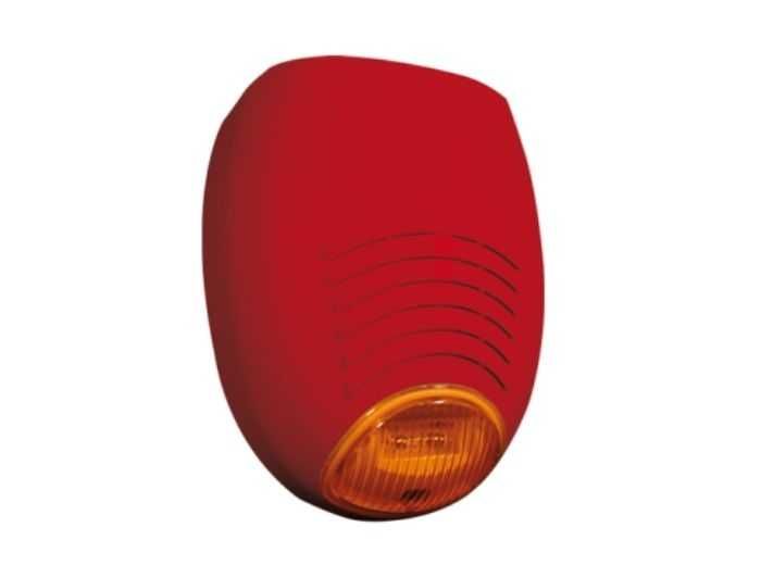 Sirena de Incendiu Rosie 24V cu Backup SR 136 FIRE