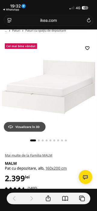 Pat MALM 160x200 ikea