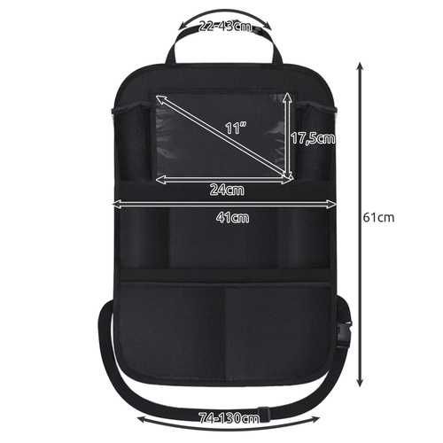 Универсален органайзер за кола за седалка, с включени 2 закачалки