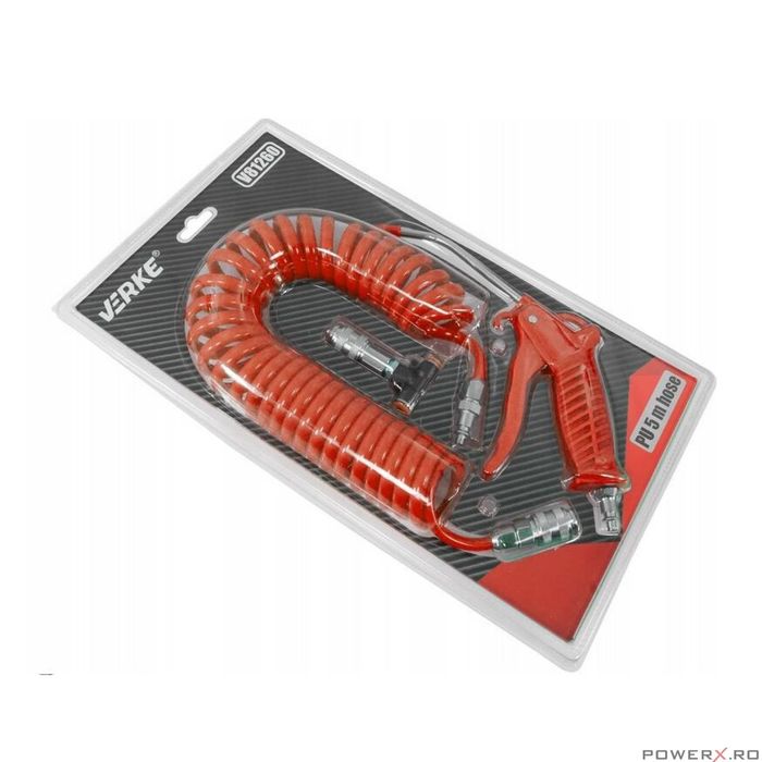 Pistol pentru suflat cu furtun 5m si cupla in forma T, Verke