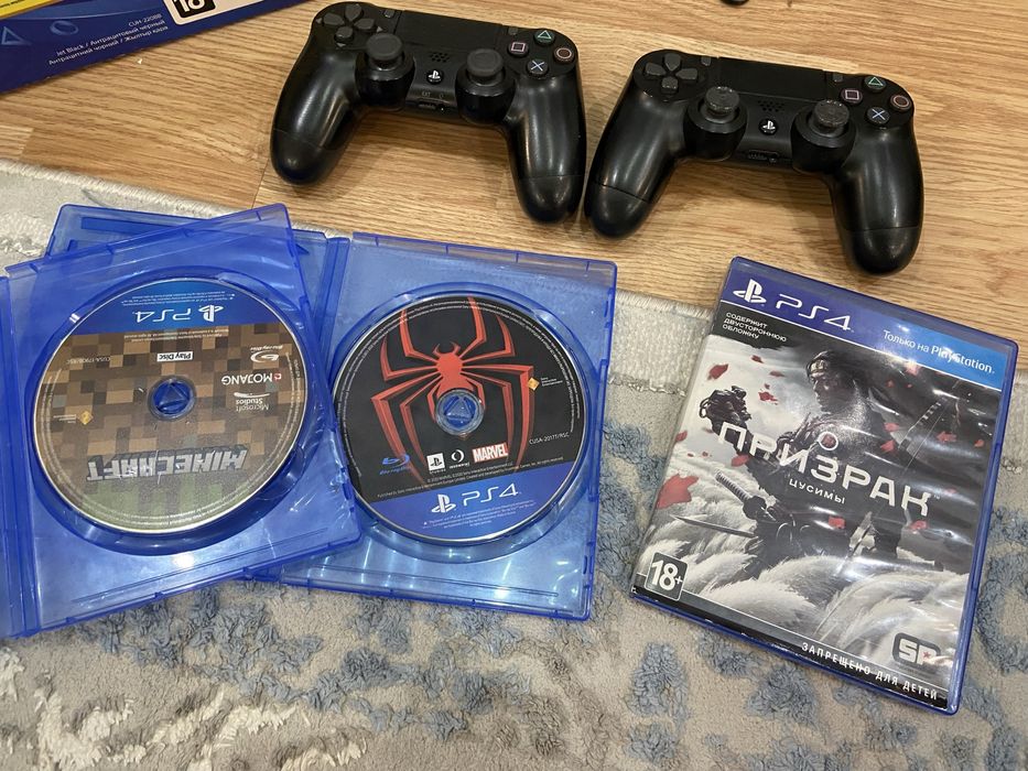 Продам диски на пс4 Призрак цусимы,майнкрафт