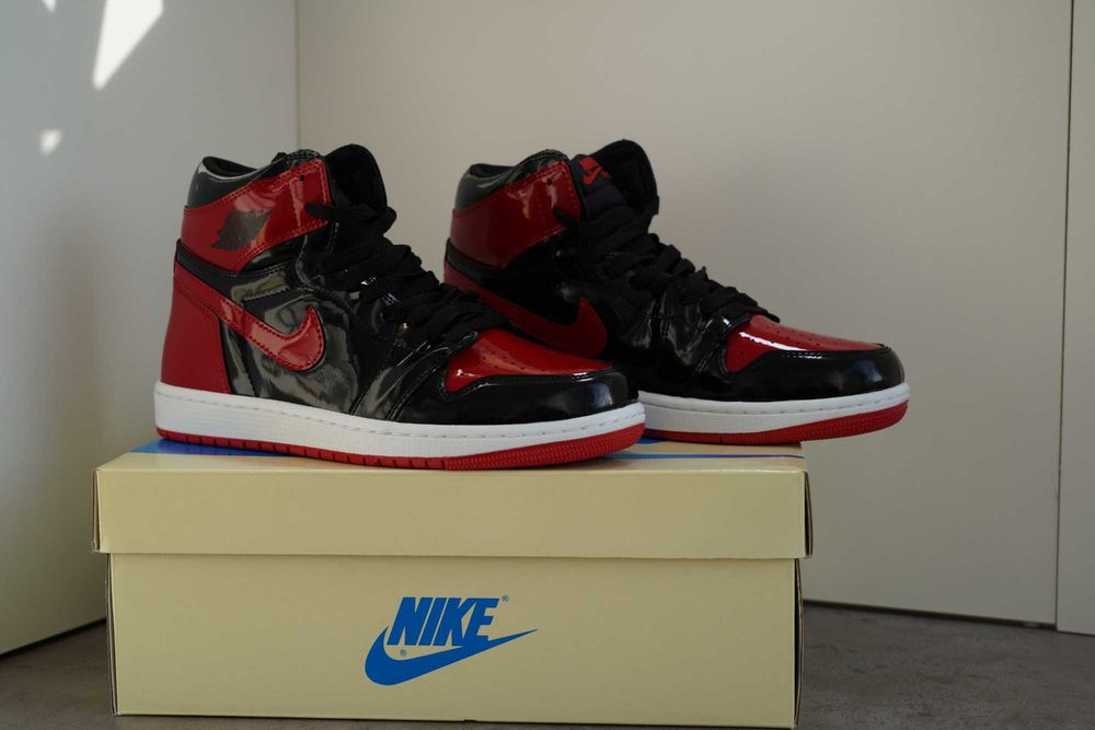 Adidasi JORDAN 1 Patent - Bred, Produs Nou - Full Box, Premium Unisex