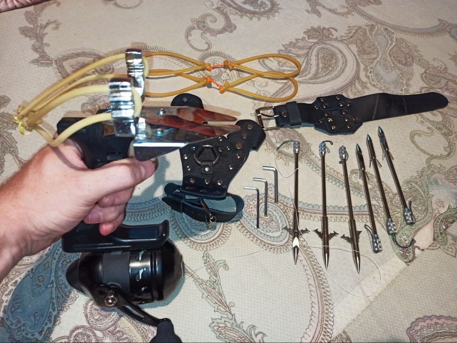 Рогатка охоты рыбалки резинка катушка жгут дротик рагатка балик