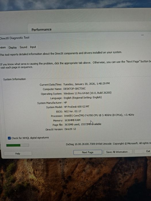 HP ProDesk 600 G2 MT