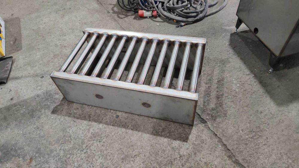 SERPENTINA INOX soba cu plita 80x40x25 cm (cazan incalzire,registru)