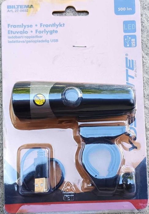 Lumina frontala (far) bicicleta Biltema Yosemite, USB
