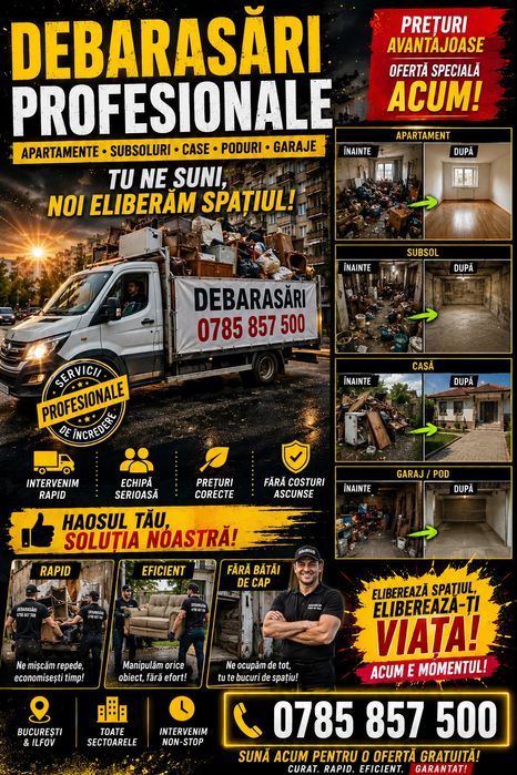 Debarasari apartamente subsoluri case