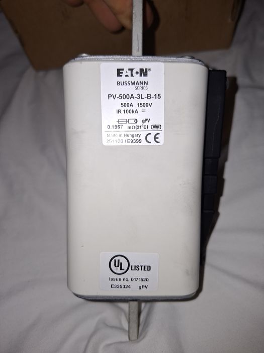 DE VANZARE /SIGURANTE  - PV500 A-1500 V DC/pachet 12 Buc /