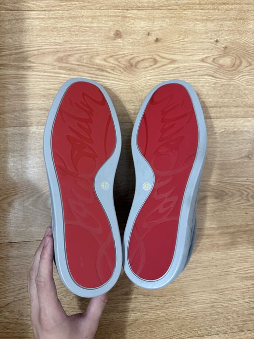Christian Louboutin Louis Spikes 47 Номер Чисто Нови Сиви