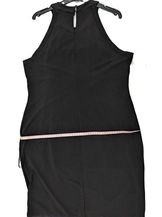 Rochie de ocazie cu franjuri albi și negri, mărimea EU 44/46, nouă