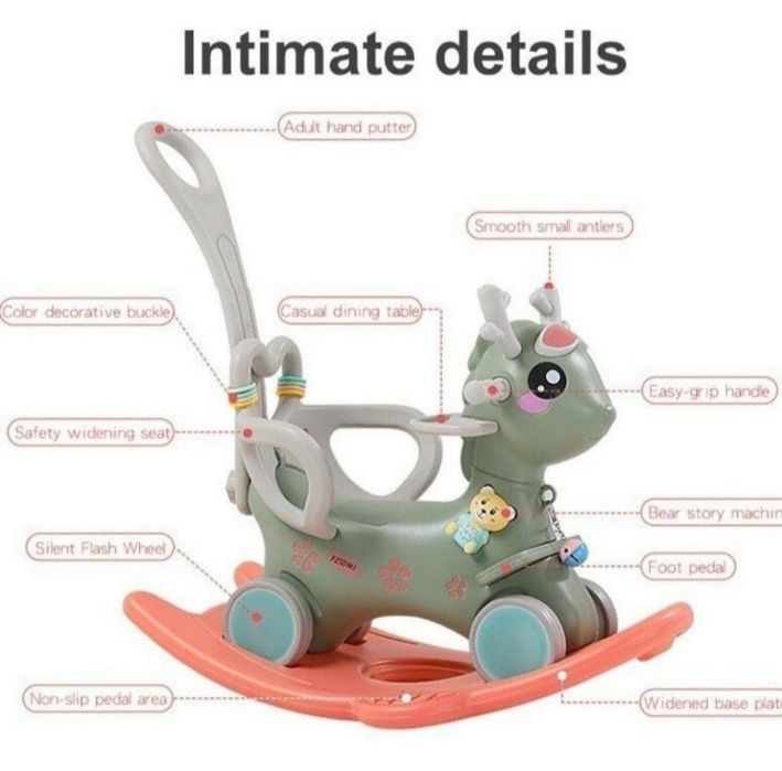 Даставка бесплатная! Толокар+Лошадка для детей.