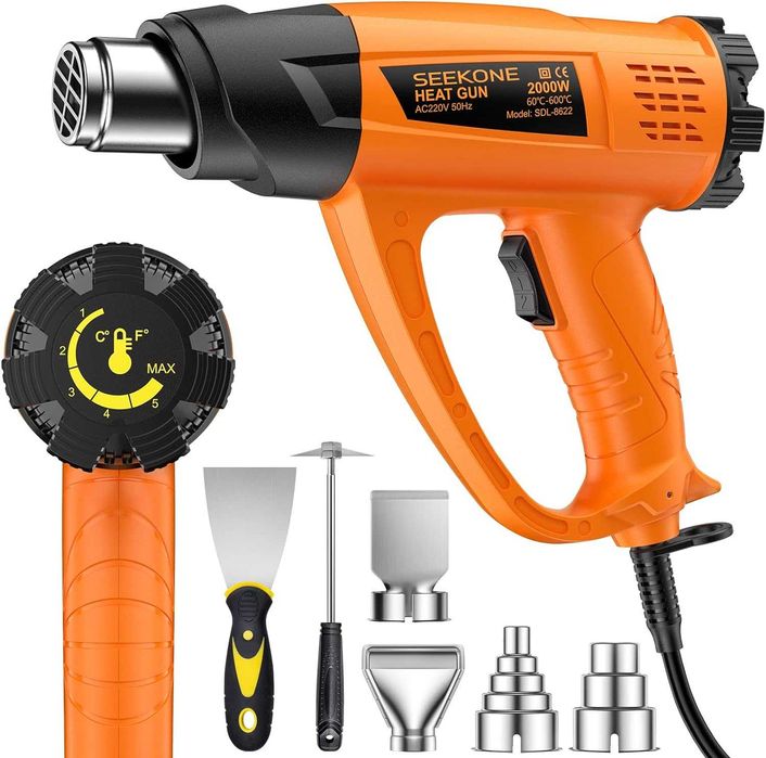 REDUS de la 260 ron, NOU * Suflanta Profesionala de aer cald, protectie ceramica, max 2000W , reglaj 60 - 600 gr,