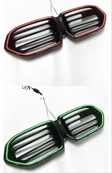 Grila nari LED RGB Carbon BMW G06 F96 X6M 2019-2026