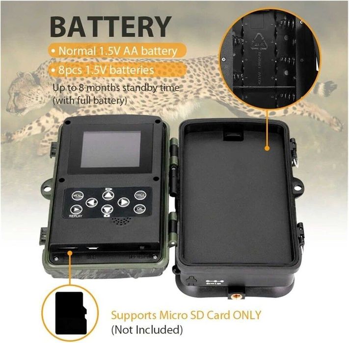 НОВА ТЕСТВАНА ловна камера HC-810A , Full HD1080P, Нощно,  IP66, 20MP