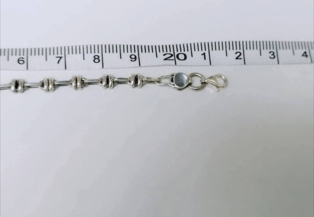 Veche bratara din argint de 925, in stil inima cromata, copii