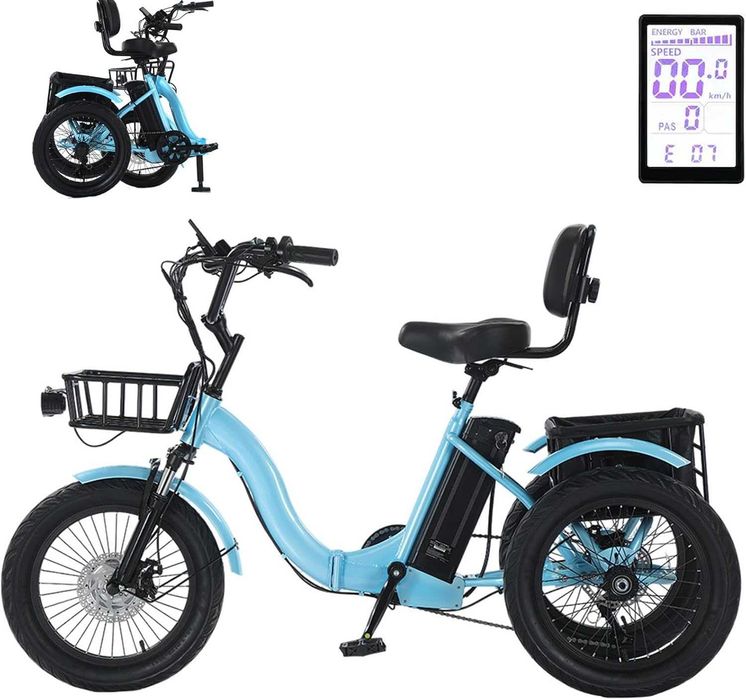 tricicleta electrica adulti 18''350W Motor 48V 13Ah 25km/h