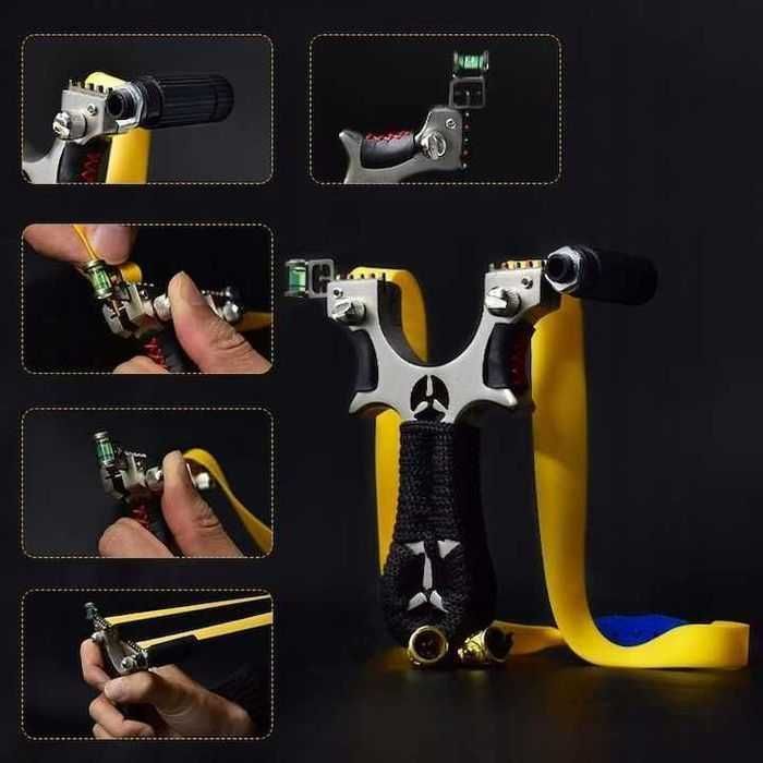 Prastie cu laser, 100 bile, negru/galben, 130x110mm, set complet,nouă