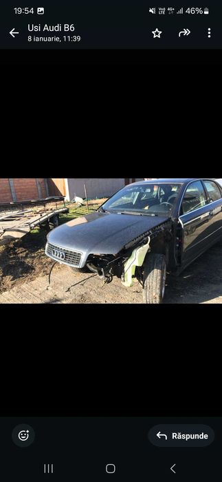 Vand 4 usi +,borbagaz pentru audi a4 b6 gri inchis