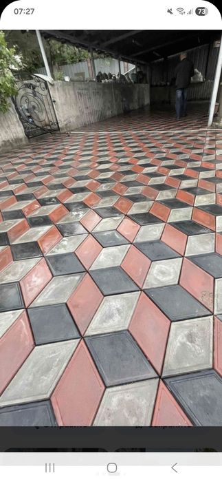 3D тратуарные плитки брусчатка