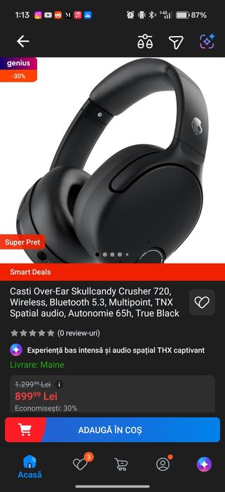 Vand Skullcandy Crusher 720