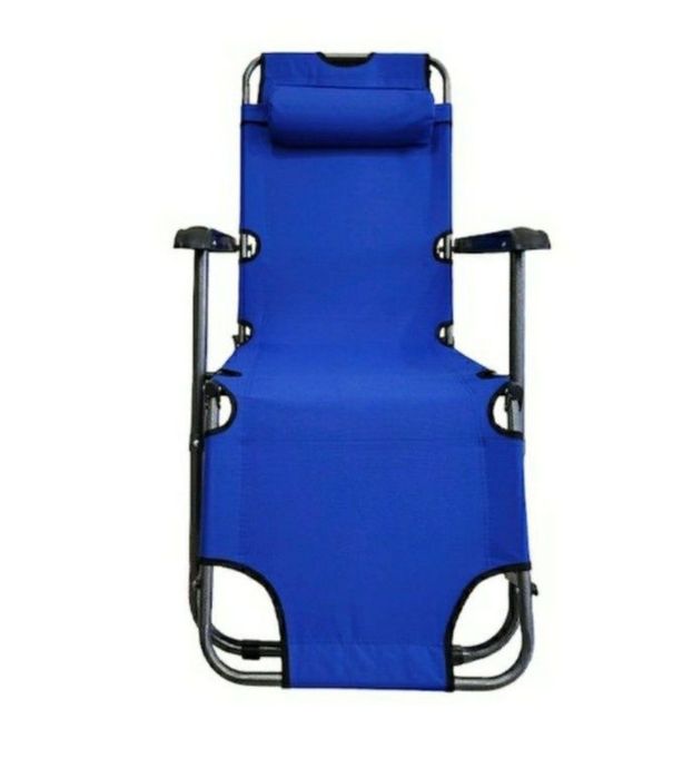 Sezlong zero gravity Kring Bermuda, 153x60x82 cm, verde/albastru,noi